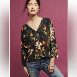 The Odells x ANTHROPOLOGIE Surplice Blouse